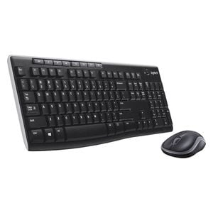  لوحة مفاتيح لاسلكي مع ماوس لوجيتك MK270 - اسود 