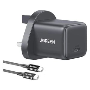 UGREEN X513 - Wall Charger - 30W - 1 Port - USB-C to USB-C Cable - 1m - Black 