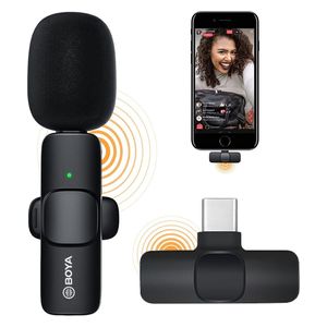  ميكروفون لاسلكي بويا - BY WM3U - بطارية تعمل لمدة 10 ساعات - يو اس بي سي - اسود 