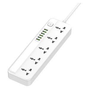  مقبس كهرباء فيكسوون - سلسلة ديفندر - 6 منافذ USB - 5 مقابس طاقة - 2500 واط - 2 متر - أبيض 