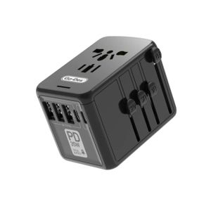 Go-Des GD-B616 - Wall Charger - 28W - 5 Ports - Black