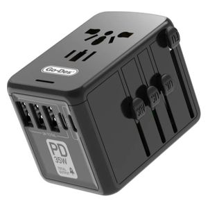 Go-Des GD-B616 - Wall Charger - 28W - 5 Ports - Black