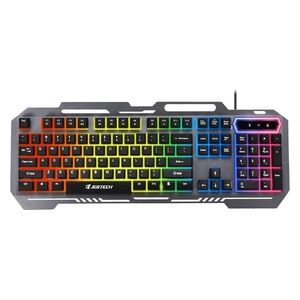 JERTECH - Gaming Keyboard - Multi-color chroma LED backlighting with multiple modes - 104 full-size keys suitable for gaming and typing - Black