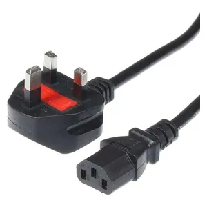  هافيت كيبل طاقة كهربائي ثلاثي بريطاني - HV-X01 - أسود 