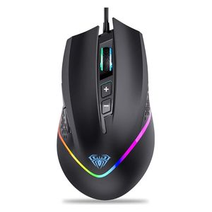 AULA F805 - Wired Gaming Mouse - RGB - 1.8m - Black