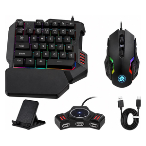  5 in1 Mobile Gaming Kit - RGB Lighting - Black 