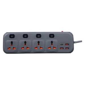  Havit - Power Socket - 5 m - 2400 W - Silver 