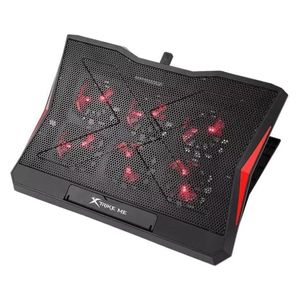  XTRIKE ME FN-811 Laptop Cooling Pad - Equipped with 6 powerful cooling fans - Red LED lighting - Mesh metal surface - Adjustable angles - USB powered 