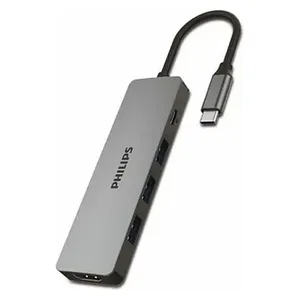  موزع فيليبس 7 في 1 - يو اس بي سي - رمادي 