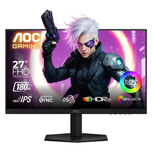 AOC 27-Inch G42E/89 Series - Gaming Monitor - 180Hz - 0.5ms Response Time - FHD