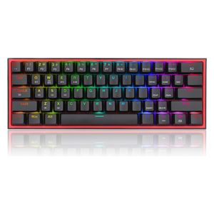  كيبورد ألعاب ميكانيكي K616 Fizz Pro - بنسبة ‎60%‎ - اتصال ثلاثي الوضعيات - 61 مفتاحً - أسود 