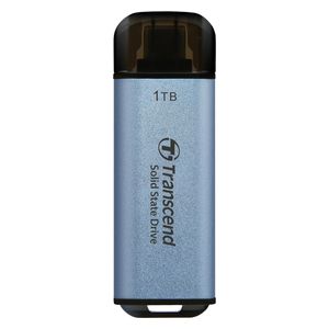  Transcend 1TB External SSD - USB 3.2 Gen2 - Max Sequential Read Up to 1050 MB/s - Blue 