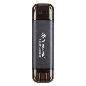  محرك أقراص فلاش يو اس بي خارجي ترانسيند SSD سعة 2 تيرابايت - USB 3.2 الجيل الثاني - أسود 