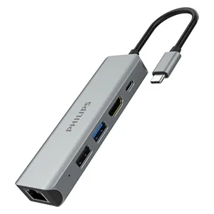  Philips SWR1608R/93 - USB-C Hub 5 in 1 - Silver 