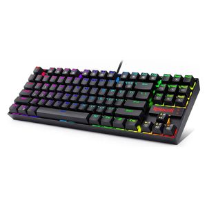 Redragon K552 - Mechanical Gaming Keyboard - 87-Key Compact - Red Switches - LED Backlit - Metal Frame - Black
