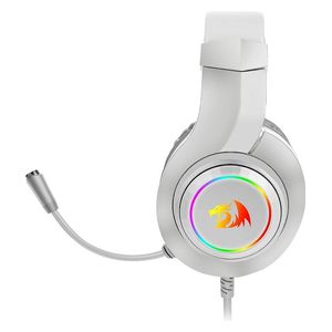  سماعة ألعاب ريدراجون HYLAS H260 - سماعات 50مم - عزل ضوضاء سلبي - مدخل صوت ومايك 3.5مم - موصل يو اس بي اي - طول الكيبل 1.8 متر - أبيض 