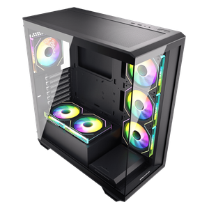  كيس كمبيوتر اي اس غيمينغ - Gilgamesh - ميد تاور - RGB - مراوح 6 - اسود 