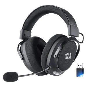 Redragon H858 Arrow Pro Carbon - Wireless Gaming Headset - 3-Mode Connection - 7.1 Surround Sound - 53MM Drivers - Memory Foam Ear Pads - Detachable Noise-Canceling Microphone - Black