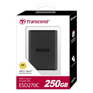  Transcend ESD270C - Portable SSD - 250GB - Black 