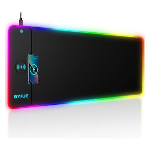  GAME ON GYFJE RGB Gaming Mouse Pad with 15W Wireless Charger - Black 