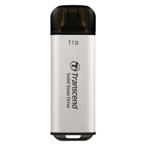  Transcend 1TB External SSD - USB 3.2 Gen2 - Max Sequential Read Up to 1050 MB/s - Silver 
