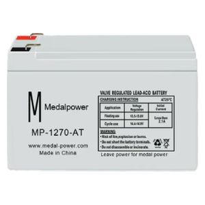  بطارية يو بي اس ميدال بور - MP-1270-AT - 12V-7A - ابيض 