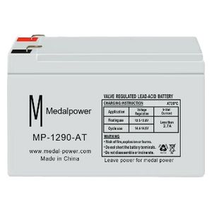  بطارية يو بي اس ميدال بور - MP-1290-AT - 12V-9A - ابيض 