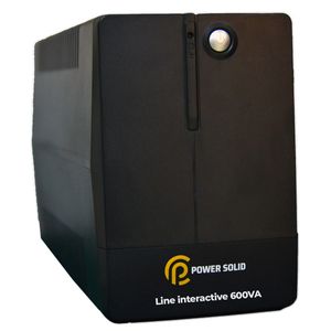  POWER SOLID UPS - PLU600V1B7A - 0.6 KVA - Black 