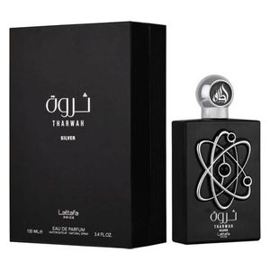 Tharwah Silver by Lattafa for Men - Eau de Parfum, 100ml 