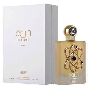  Tharwah Gold by Lattafa for Unisex - Eau de Parfum , 100ml 