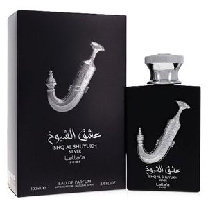  Ishq Al Shuyukh Silver by Lattafa for Unisex - Eau de Parfum, 100ml 