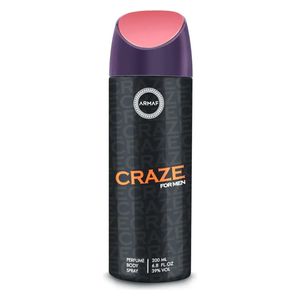  Craze Men by Armaf for Men - Fragrance Body Spray, 200ml 