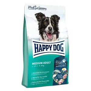 هابي دوغ طعام جاف للكلاب البالغة متوسطة الحجم - 4 كغم