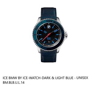  ice watch BMBLBUL14 For Unisex - Analog Display, Leather Band - Blue 