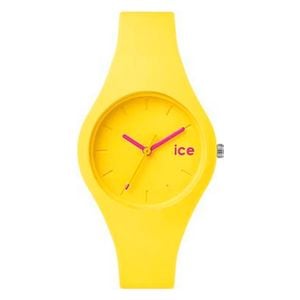  ساعة ايس واتش للنساء ICENYWSS14 - عرض بعقارب, سوار من سيليكون - اصفر 