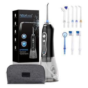  h2ofloss HF-6 PLUS - Portable Water Flosser - Black 