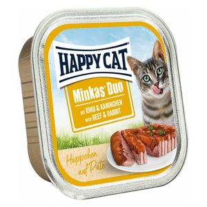  HAPPY CAT Minkas Beef & Rabbit Cat Food - 100g 