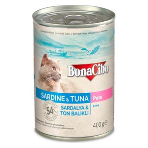  BonaCibo Sardine & Tuna Cat Food - 400g 