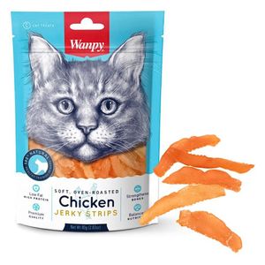  Wanpy Chicken Jerky Strips Cat Food - 80g 