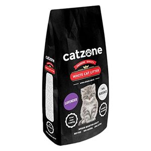  Catzone White Cat Litter, 10kg - Lavender 