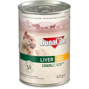  طعام قطط بوناسيبو بالكبد - 400 غرام 