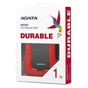  ADATA AHD650-1TU3-CRD - 1TB - External HDD Hard Drive - Red 