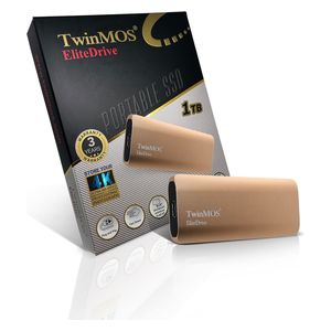  TwinMOS PSSDDGBMED32G - 128GB - External SSD Hard Drive - Gold Rose 