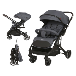  عربة اطفال كيديلو - k919 - رمادي غامق 