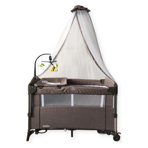  Kidilo Baby Bed With Mosquito Net - Brown 