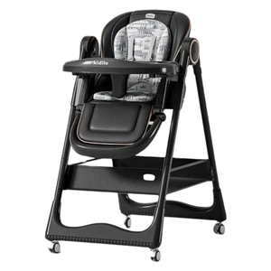 Kidilo KD505 Baby High Chair - Black - 0-3y