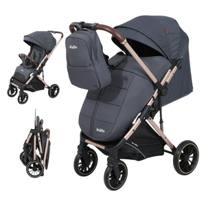 عربة اطفال كيديلو - 6530prob - رمادي غامق