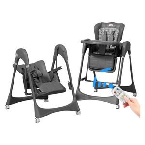 كرسي طعام للأطفال كيديلو - رمادي