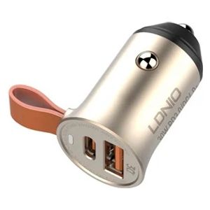  LDNIO 2021080300161 - Car Charger - Gold 