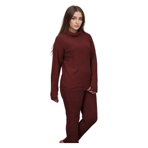 بيجامة نسائية منزلية شتوية من انكي - XXL - بني 